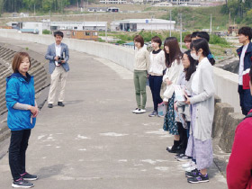 防潮堤の見学